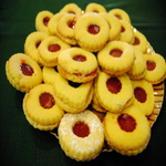 Bolachas Húngaras com recheio de Morango